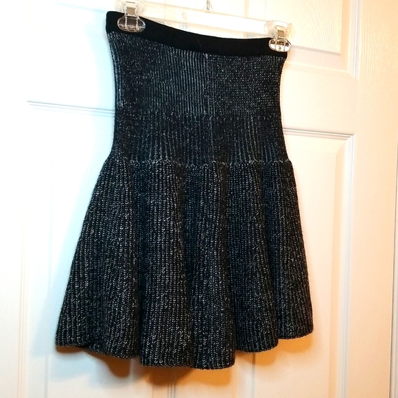 Cynthia Rowley Dresses & Skirts - Cynthia Rowley Womens Black Mini Sweater Skirt Elastic Waist Shor…